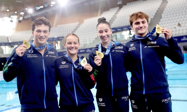 Europei tuffi, l'Italia è d'oro nel team event misto!