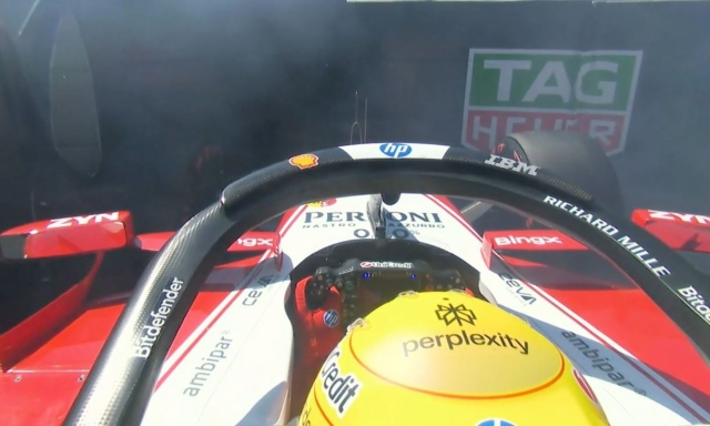 Spagna, libere 3 firmate dal solito Antonelli. Ferrari ok con Leclerc, ma Hamilton sbatte