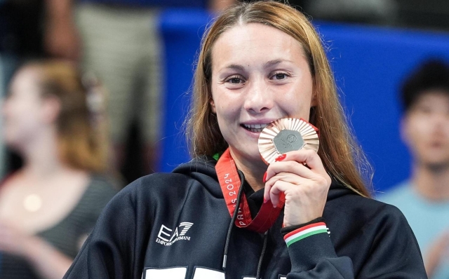 Alessia Scortechini è medaglia di bronzo nei 100 stile S10 alla Paralimpiadi di Parigi, 1 settembre 2024. ANSA/CIP/Luca Pagliaricci + UFFICIO STAMPA, PRESS OFFICE, HANDOUT PHOTO, NO SALES, EDITORIAL USE ONLY + NPK