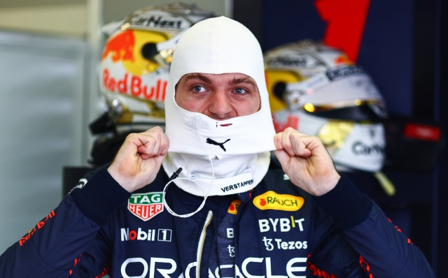MELBOURNE, AUSTRALIA - APRIL 09: Max Verstappen of the Netherlands and Oracle Red Bull Racing prepares to drive in the garage during qualifying ahead of the F1 Grand Prix of Australia at Melbourne Grand Prix Circuit on April 09, 2022 in Melbourne, Australia. (Photo by Mark Thompson/Getty Images)