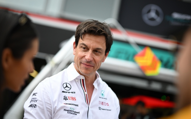 epa09982209 Team chief of Mercedes-AMG Petronas Toto Wolff reacts during the qualification of the Formula One Grand Prix of Monaco at the Circuit de Monaco in Monte Carlo, Monaco, 28 May 2022.  EPA/CHRISTIAN BRUNA