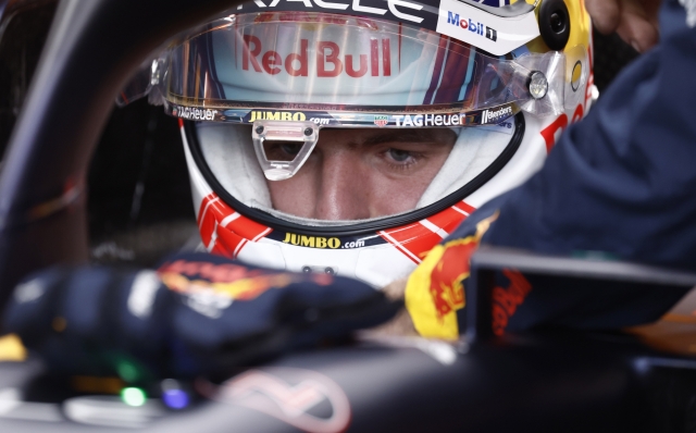 Red Bull driver Max Verstappen of the Netherlands in his car during the Formula One Grand Prix at the Spa-Francorchamps racetrack in Spa, Belgium, Sunday, July 30, 2023. (Simon Wohlfahrt, Pool Photo via AP)