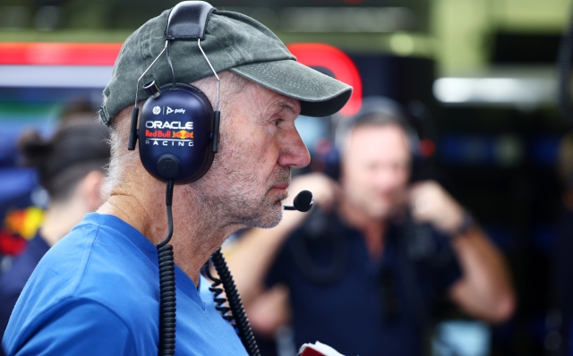 BAHRAIN, BAHRAIN - FEBRUARY 21: Adrian Newey, the Chief Technical Officer of Red Bull Racing looks on in the garage during day one of F1 Testing at Bahrain International Circuit on February 21, 2024 in Bahrain, Bahrain. (Photo by Mark Thompson/Getty Images)