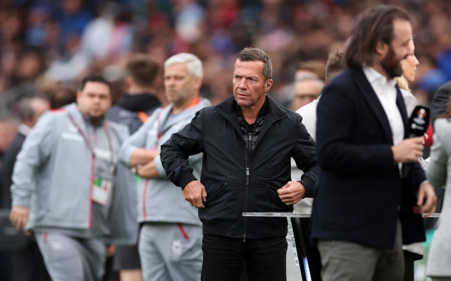 DUBLIN, IRELAND - MAY 22: TV Pundit and Former German Footballer Lothar Matthaeus looks on prior to the UEFA Europa League 2023/24 final match between Atalanta BC and Bayer 04 Leverkusen at Dublin Arena on May 22, 2024 in Dublin, Ireland. (Photo by Julian Finney/Getty Images)