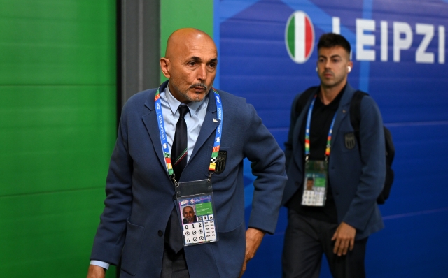 LEIPZIG, GERMANY - JUNE 24: Luciano Spalletti, Head Coach of Italy, arrives at the stadium prior to the UEFA EURO 2024 group stage match between Croatia and Italy at Football Stadium Leipzig on June 24, 2024 in Leipzig, Germany. (Photo by Claudio Villa/Getty Images for FIGC)
