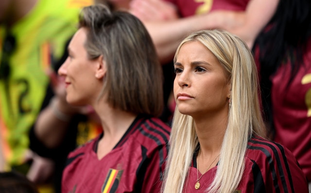 DUSSELDORF, GERMANY - JULY 01: A fan of Belgium looks on during the UEFA EURO 2024 round of 16 match between France and Belgium at Düsseldorf Arena on July 01, 2024 in Dusseldorf, Germany. (Photo by Clive Mason/Getty Images)