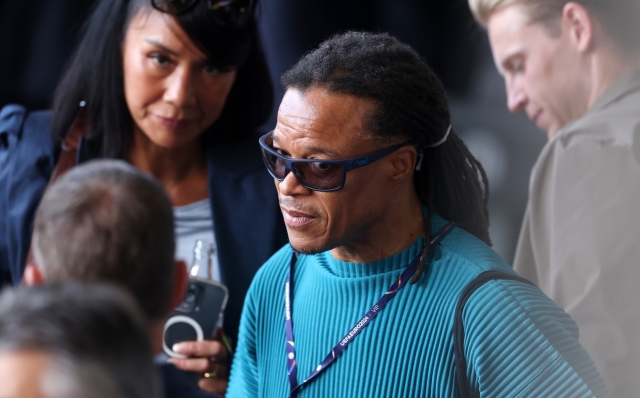 BERLIN, GERMANY - JULY 06: Former Netherlands International Footballer, Edgar Davids looks on prior to the UEFA EURO 2024 quarter-final match between Netherlands and Türkiye at Olympiastadion on July 06, 2024 in Berlin, Germany. (Photo by Lars Baron/Getty Images)