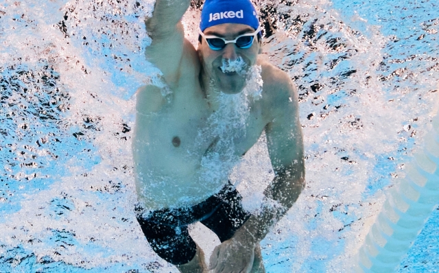 NANTERRE, FRANCE - SEPTEMBER 05: (EDITORS NOTE: Image was captured using an underwater robotic camera.) Antonio Fantin competes during the Men's 100m Freestyle - S6 Heats on day eight of the Paris 2024 Summer Paralympic Games at Paris La Defense Arena on September 05, 2024 in Nanterre, France. (Photo by Sean M. Haffey/Getty Images)