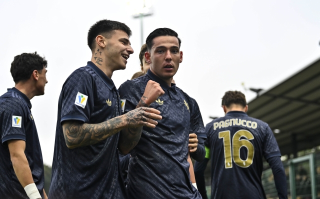 LEIPZIG, GERMANY - OCTOBER 02: Alessio Vacca of Juventus celebrates after scoring the 0-1 goal during of the UEFA Youth League 2024/25 League Phase MD2 match between RB Leipzig and Juventus at RB-Training Center Cottaweg on October 02, 2024 in Leipzig, Germany. (Photo by Diego Puletto/Juventus/Juventus FC via Getty Images)