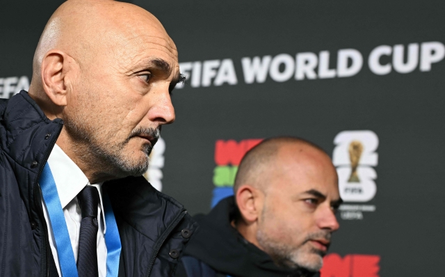 Italy's head coach Luciano Spalletti arrives to attend the draw for the 2026 Fifa World Cup European qualifiers at the FIFA headquarters in Zurich, on December 13, 2024. (Photo by Fabrice COFFRINI / AFP)