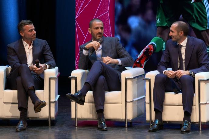 Barzagli, Bonucci e Chiellini: muro bianconero. Rivivi l'evento completo