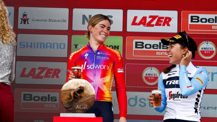 Amstel Gold Race Ladies Edition 2023 - 9th Edition - Maastricht - Valkenburg 155,8 km - 16/04/2023 - Demi Vollering (NED - Team SD Worx) Shirin Van Anrooij (NED - Trek - Segafredo) - photo Rafa Gomez/SprintCyclingAgency©2023