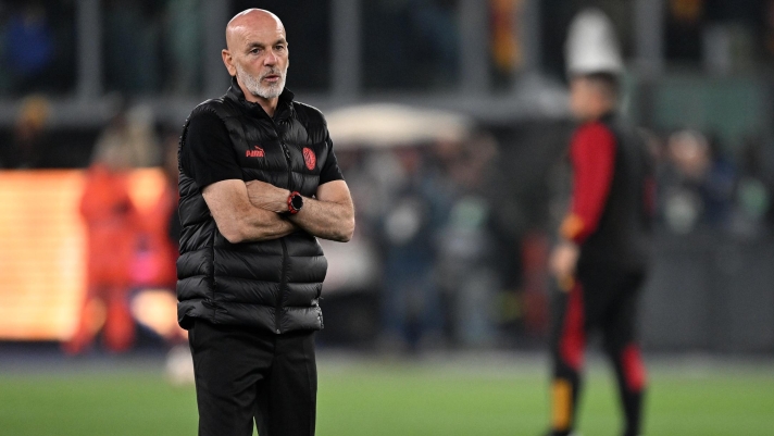 ROME, ITALY - APRIL 18: Stefano Pioli AC Milan head coach looks on before the UEFA Europa League 2023/24 Quarter-Final second leg match between AS Roma and AC Milan at Stadio Olimpico on April 18, 2024 in Rome, Italy. (Photo by Francesco Pecoraro - AC Milan/AC Milan via Getty Images)