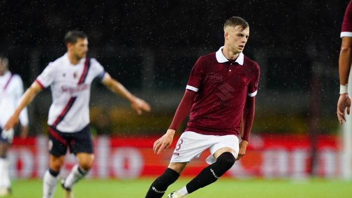 FC Torino's Ivan Ilic  during the Serie A soccer match between Torino and Bologna at the Olympic Stadium Grande Torino  , north Italy - Friday 03 May , 2024. Sport - Soccer . (Photo by Spada/LaPresse)