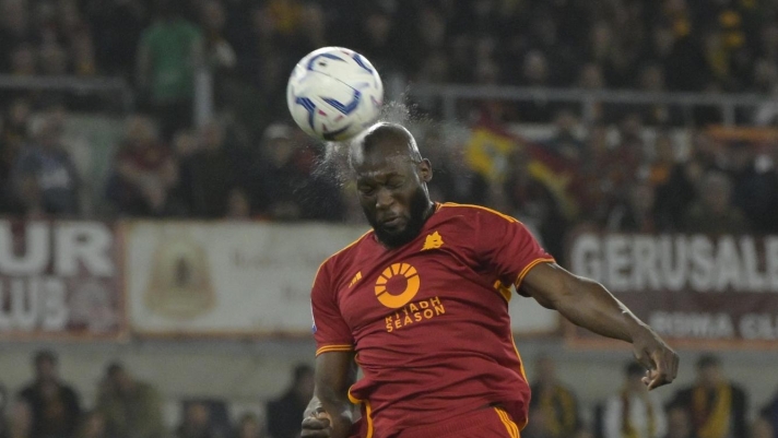 Roma’s Romelu Lukaku during the Serie A soccer match between AS Roma and FC Juventus at the Rome's Olympic stadium, Italy - Saturday, May 05, 2024. Sport - Soccer . (Photo by Fabrizio Corradetti / LaPresse)