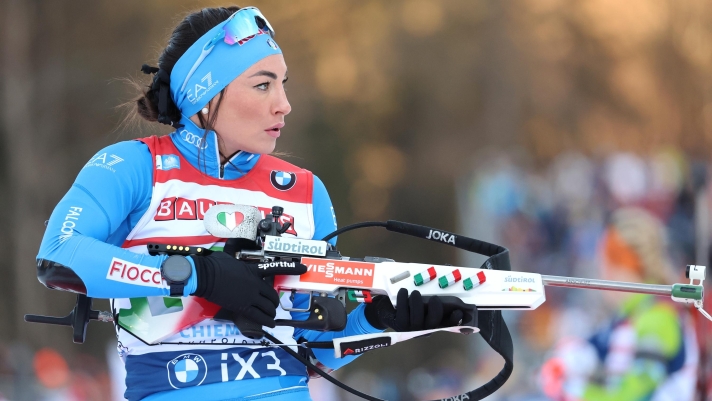 RUHPOLDING, GERMANY - JANUARY 14: Dorothea Wierer of Italy competes during the during the Zeoring for the IBU World Cup Biathlon Ruhpolding on January 14, 2026 in Ruhpolding, Germany. (Photo by Alexander Hassenstein/Getty Images)