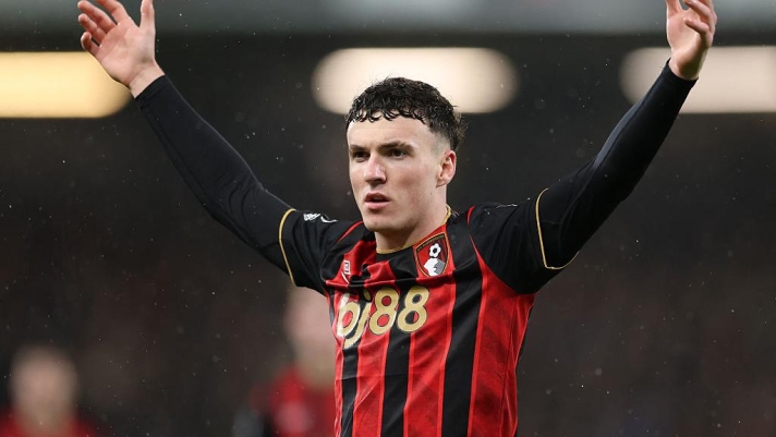  Alex Jimenez of AFC Bournemouth during the Premier League match between Bournemouth and Liverpool at Vitality Stadium on January 24, 2026 in Bournemouth, England. (Photo by Michael Steele/Getty Images)