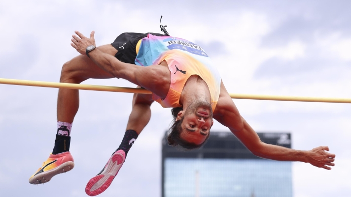  Gianmarco Tamberi of Italy competes during the men's high jump final during the Kamila Skolimowska Memorial, part of the 2026 Wanda Diamond League on August 22, 2026 at Katowice market square in Chorzow, Poland. (Photo by Maja Hitij/Getty Images)