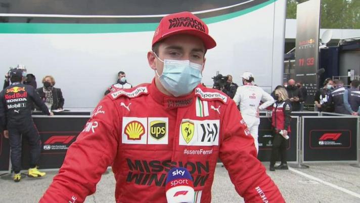 Dopo il Gp dell'Emilia Romagna di Formula 1, concluso al quarto posto, il pilota della Ferrari, Charles Leclerc, cerca di vedere il lato positivo