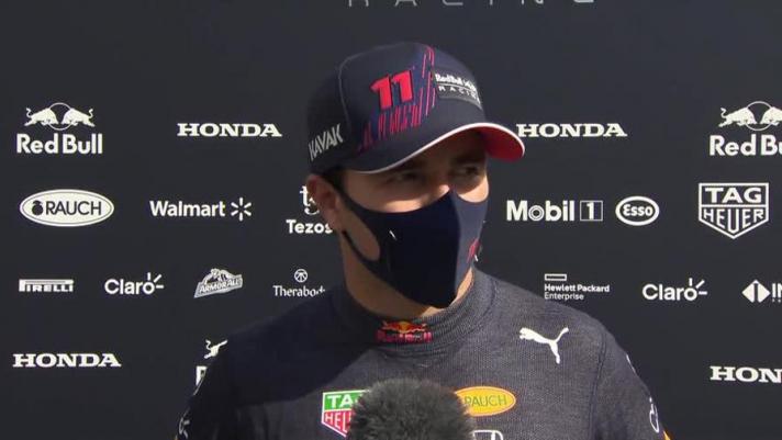 Dopo le prime prove libere del Gp dell'Azerbaijan di Formula 1, sul circuito cittadino di Baku, parlano ai microfoni di Sky i due piloti della Red Bull, Max Verstappen e Sergio Perez
