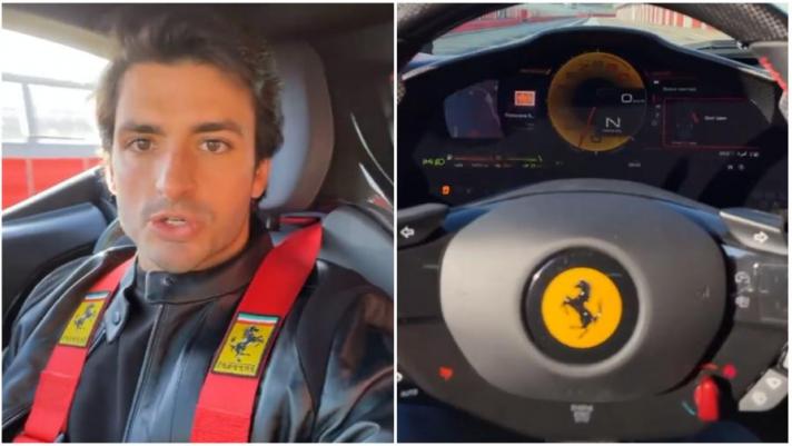 Ecco le stories di Charles Leclerc e Carlos Sainz in pista a Imola con la Ferrari SF90 Stradale