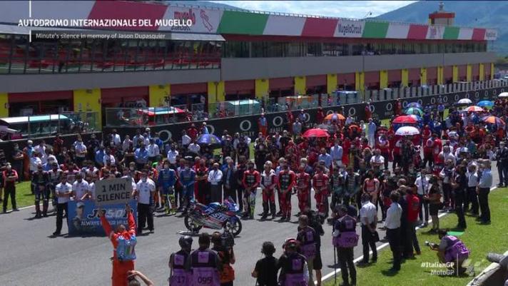 Jason Dupasquier, pilota di Moto3 vittima di un incidente durante la Q1 al Mugello viene ricordato così dai piloti di MotoGp prima della corsa