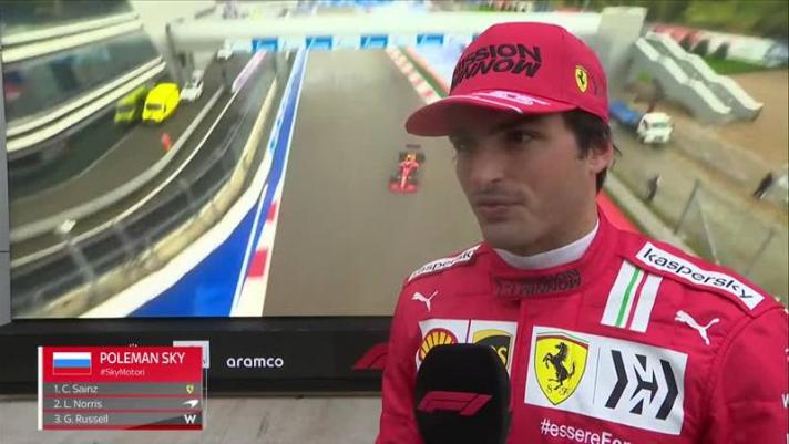 Le dichiarazioni del pilota della Ferrari al termine delle qualifiche sul circuito di Sochi in cui si è piazzato in prima fila accanto al poleman Lando Norris