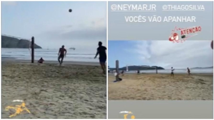 Robinho, ex attaccante brasiliano di Milan, Real Madrid e City, condivide con i suoi followers le immagini dell'allenamento in spiaggia. E lancia la sfida a... Neymar e Thiago Silva!