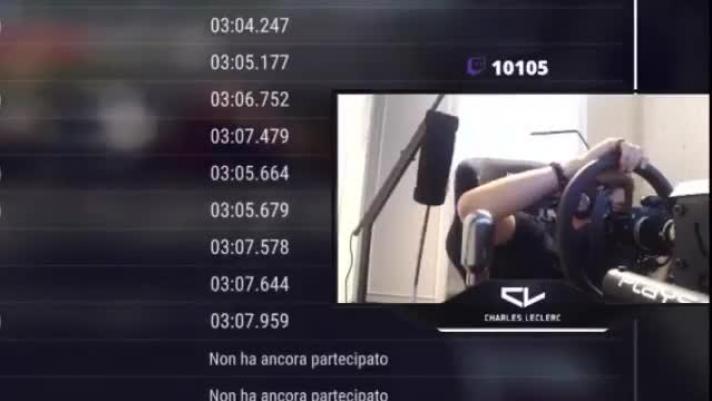 Il monegasco della Ferrari, Charles Leclerc, è troppo impegnato nel Virtual Rally: così la compagna resta fuori casa!