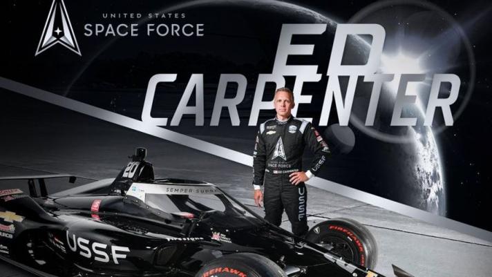 La vettura di Ed Carpenter vestirà i colori dell'United States Space Force, la componente delle forze armate Usa deputata alle operazioni di guerra spaziale