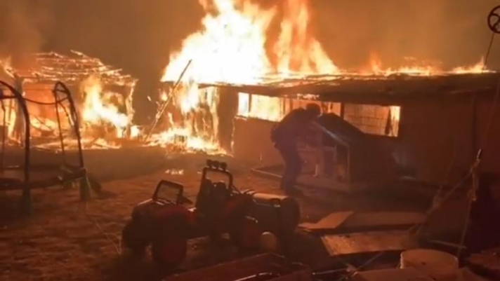 I vigili del fuoco della Napa Valley mostrano le immagini dei roghi che stanno colpendo la regione americana dei vini (da @Alameda County Fire Department)