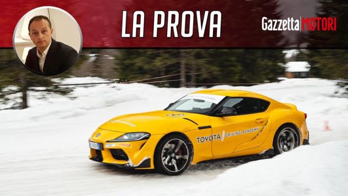 Sulla pista ghiacciata di Champoluc con Toyota Academy si impara a guidare di traverso le sportivissime GT86 e GR Supra