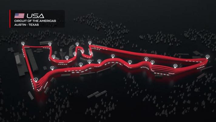 Un giro virtuale sul Circuito delle Americhe di Austin dove gareggia la F1 2021