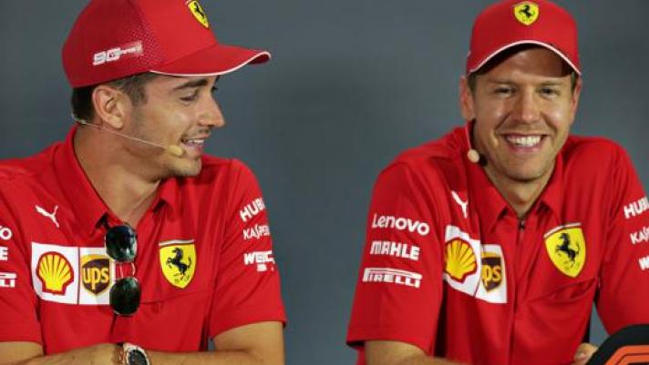 Charles Leclerc e Sebastian Vettel. Getty