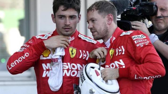 Leclerc e Vettel. Epa