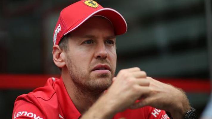 Sebastian Vettel, 32 anni, nel paddock di Interlagos. Lapresse