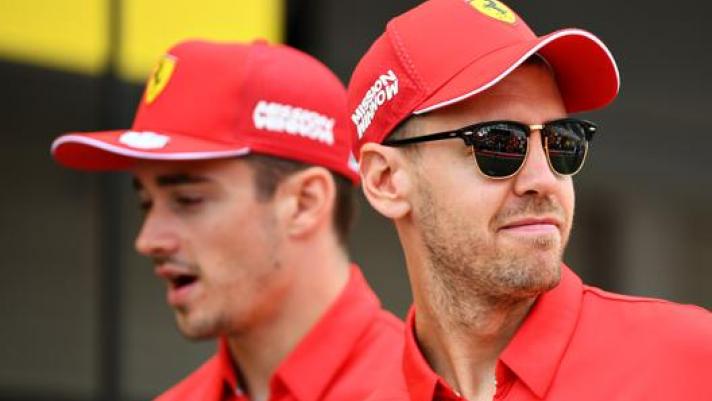 Charles Leclerc e Sebastian Vettel, piloti Ferrari anche nel 2020. Getty