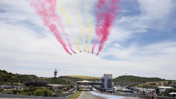 Il rettilineo di Jerez: da qui partirà il Mondiale MotoGP 2020 dopo il lockdown. Epa