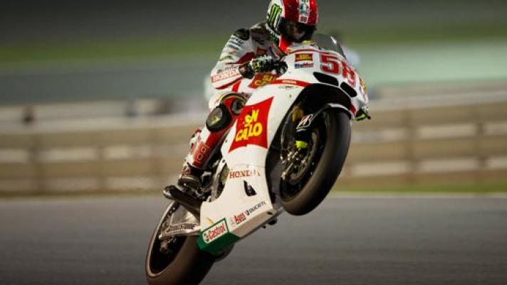 Marco Simoncelli sulla sua Honda MotoGP. Getty