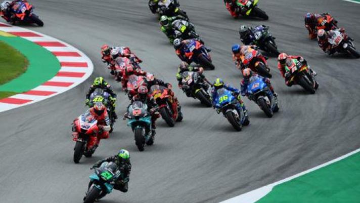 Il gruppo della MotoGP 2020. Afp