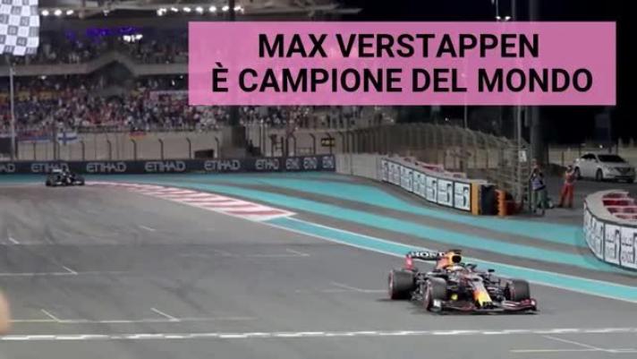 Max Verstappen è campione del mondo per la prima volta. Al termine della gara, l'olandese ha fatto partire la festa per un successo tanto meritato quanto sofferto.