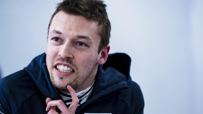 Toro Rosso's Russian driver Daniil Kvyat attends the driver's press conference ahead of the Formula One Hungarian Grand Prix at the Hungaroring circuit in Mogyorod near Budapest, Hungary, on August 1, 2019. (Photo by ATTILA KISBENEDEK / AFP)