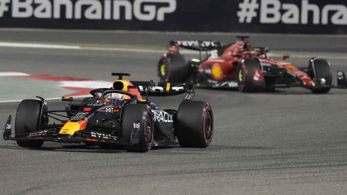 Red Bull driver Max Verstappen of the Netherlands in action during the Formula One Bahrain Grand Prix at Sakhir circuit, Sunday, March 5, 2023. (AP Photo/Frank Augstein)