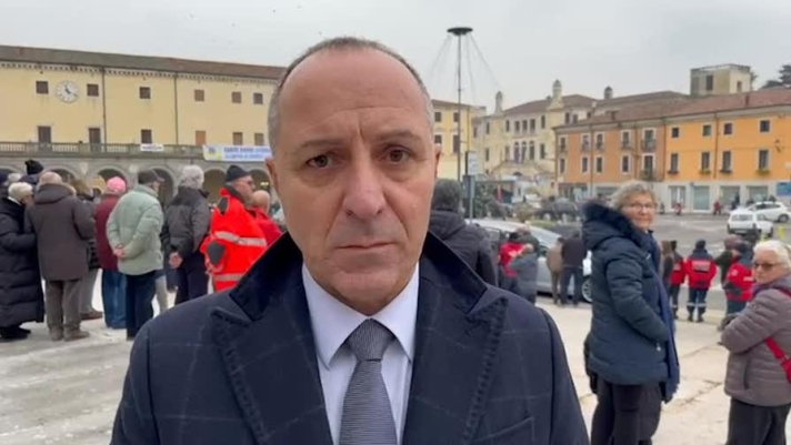 Il presidente della Federciclismo Cordiano Dagnoni parla al termine del funerale di Davide Rebellin, travolto da un camion a 51 anni durante una allenamento in bicicletta. Video di Luca Gialanella.