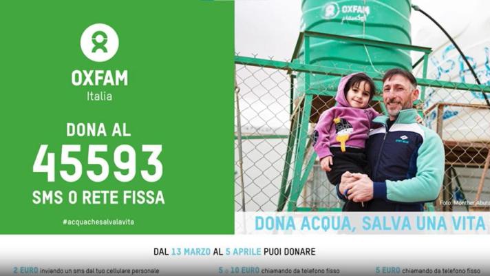 L'ex nuotatore Filippo Magnini e i calciatori Fabio Quagliarella e Barbara Bonansea sono i testimonial della campagna di "Oxfam Italia" per dare acqua a chi non ce l'ha. Si possono effettuare donazioni inviando un sms al 45593 da rete fissa o mobile. Guarda il video