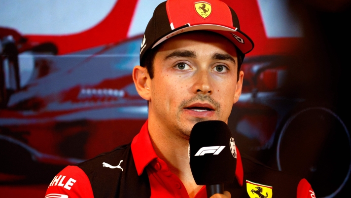 MONTREAL, QUEBEC - JUNE 15: Charles Leclerc of Monaco and Ferrari attends the Drivers Press Conference during previews ahead of the F1 Grand Prix of Canada at Circuit Gilles Villeneuve on June 15, 2023 in Montreal, Quebec.   Jared C. Tilton/Getty Images/AFP (Photo by Jared C. Tilton / GETTY IMAGES NORTH AMERICA / Getty Images via AFP)