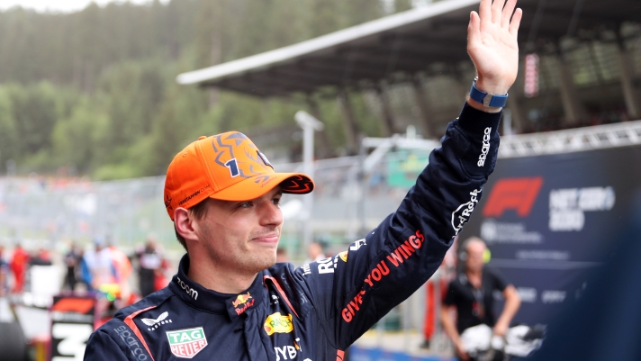 SPIELBERG, AUSTRIA - JULY 01: Sprint winner Max Verstappen of the Netherlands and Oracle Red Bull Racing celebrates in parc ferme during the Sprint ahead of the F1 Grand Prix of Austria at Red Bull Ring on July 01, 2023 in Spielberg, Austria. (Photo by Peter Fox/Getty Images)