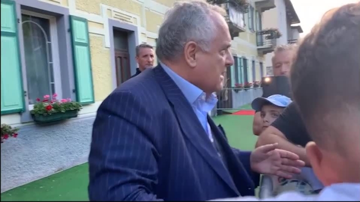 Il presidente della Lazio parla di Berardi nel ritiro di Auronzo di Cadore