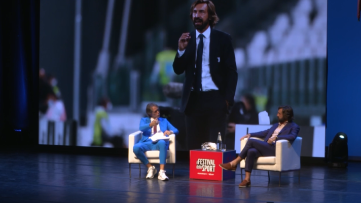 Andrea Pirlo, allenatore della Sampdoria, ospite al Festival dello Sport 2023, è stato intervistato all'Auditorium Santa Chiara da G.B. Olivero