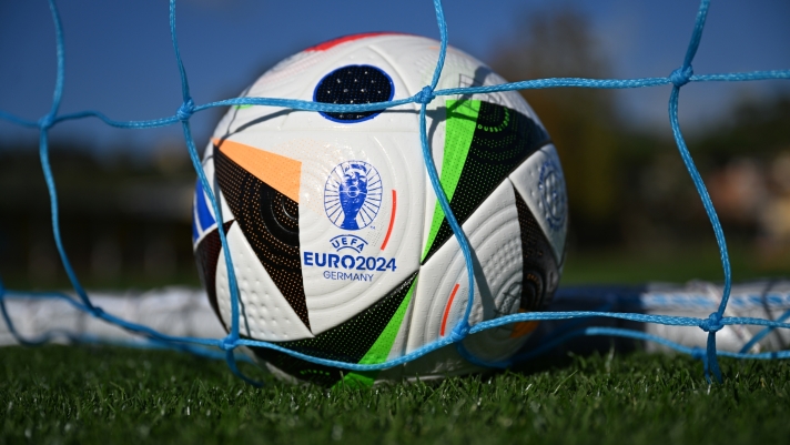 FLORENCE, ITALY - NOVEMBER 15: A general view with the new Adidas Official Match Ball during a Italy training session at Centro Tecnico Federale di Coverciano on November 15, 2023 in Florence, Italy. (Photo by Claudio Villa/Getty Images)